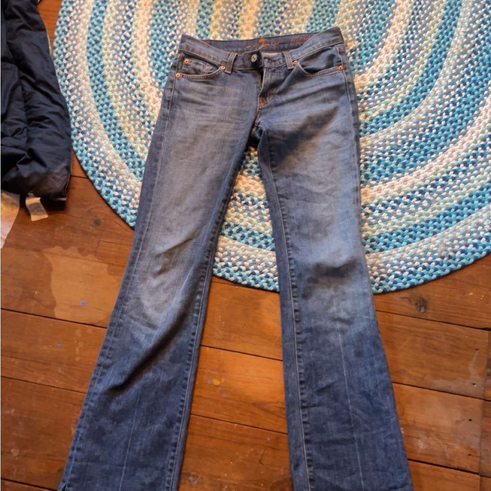 7 For All Mankind Blue Flare Jeans